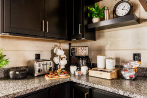 Coffee Bar with Toaster, Waffle Maker & Breakfast Tray